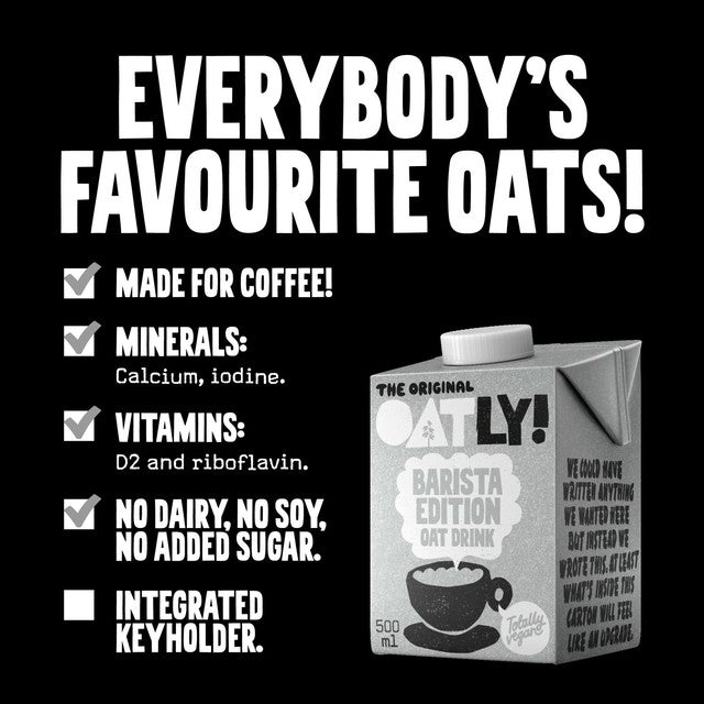 Oatly Barista Long Life oat drink 500ml, imported from the UK