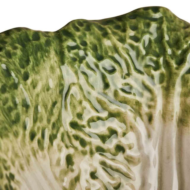 M&S cabbage serving bowl in forest green stoneware - British product