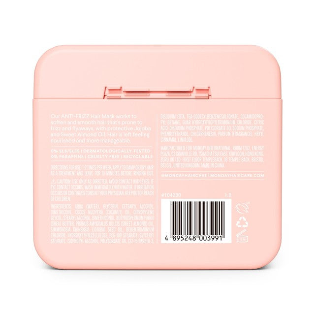 Monday anti-frizz hair mask 250ml, imported from the UK