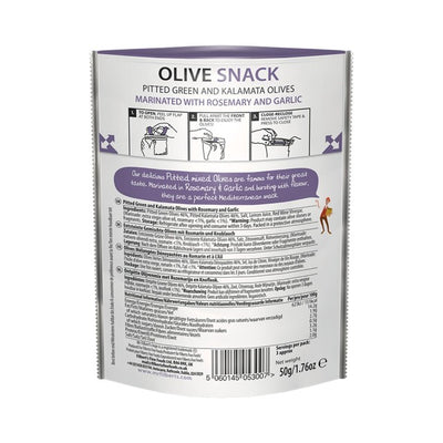 Mr Filbert's Mixed Olives with Rosemary & Garlic Marinated Olive Snacks 50g