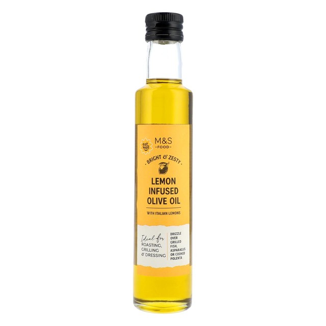 M&S lemon infused olive oil 250ml, imported from the UK