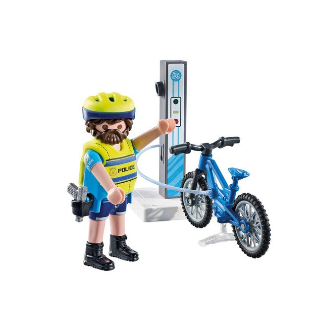 Playmobil Police Bicycle Patrol toy set, imported from the UK