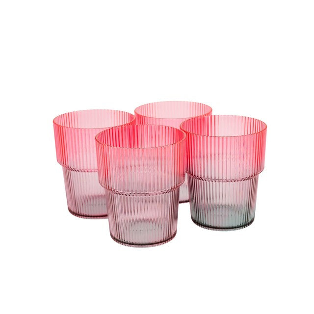 Navigate ombre stacking picnic plastic tumblers set of 4 (British brand)