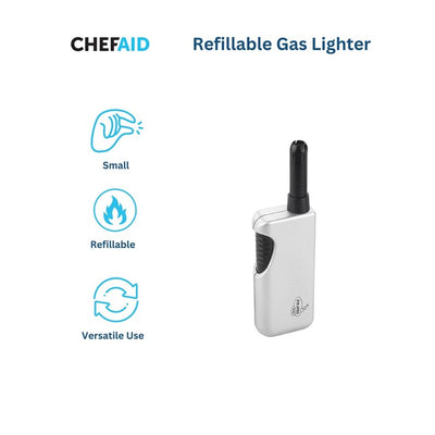 Briquet à gaz rechargeable Chef Aid, petit