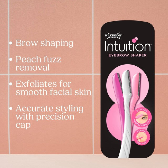 Wilkinson Sword Intuition Perfect Finish eyebrow razors 3 pack (British brand)