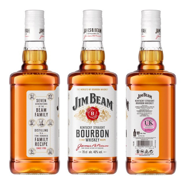 Jim Beam Kentucky Straight Bourbon Whiskey 70cl, UK version