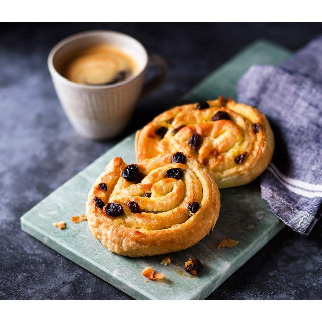 M&S gluten free pain aux raisins pastry 2 pack, imported from the UK