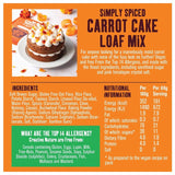 Creative Nature carrot cake loaf mix 268g - British product