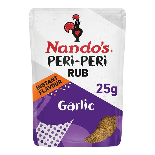 Nando's garlic seasoning rub 25g, imported from the UK