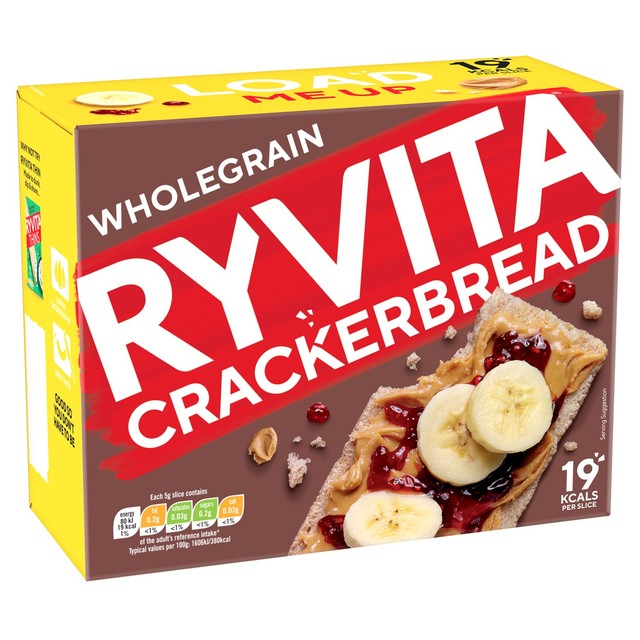 Ryvita Wholegrain Crackerbread 125g, imported from the UK
