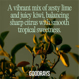 Goodrays Re Focus functional sparkling drink Zesty Lime & Kiwi, UK version