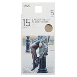 M&S Women's 15 Denier Matt Tights in Pale Opaline, size Small, imported from the UK
