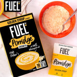 FUEL10K porridge sachets Golden Syrup 10 x 36g - British product