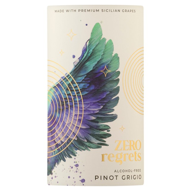 Zero Regrets Pinot Grigio alcohol free 75cl (British brand)