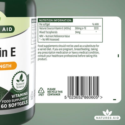 M&S Natures Aid Vitamin E myke gelkapsler 60 stk. - Kjøp online hos McGrocer