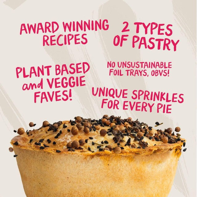 Pieminister Wild Shroom vegetarian pie 255g, imported from the UK