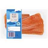 Ocado salmon skin on mid/tail fillets 240g, imported from the UK