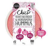 ChicP beetroot and horseradish hummus 150g - British product