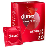 Durex Thin Feel Condoms Enhanced Sensitivity Regular Fit 30 pack - British product