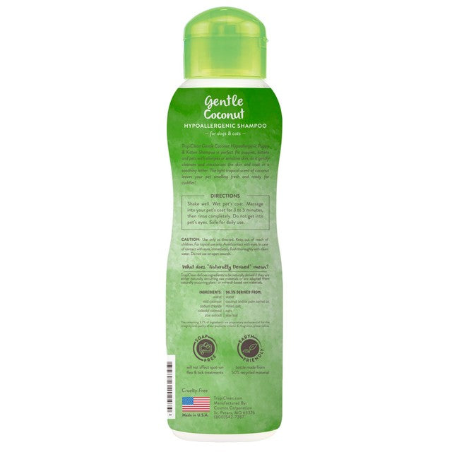 Tropiclean Gentle Coconut Puppy & Kitten Shampoo 355ml (British brand)