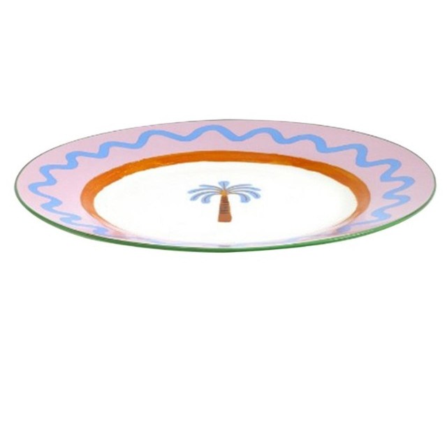 Eleanor Bowmer Electric Coast palm dinner plate 27.8cm (British brand)