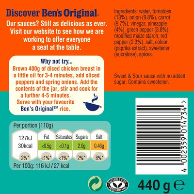 M&S Ben's Original Süß-Sauer-Sauce ohne Zuckerzusatz 440g- Online bei McGrocer kaufen