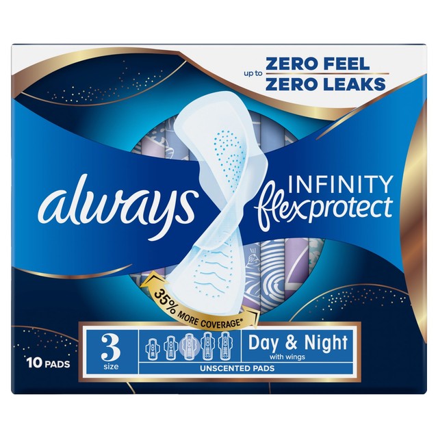 Always Infinity Night Wings Sanitary Towels Size 3 - British product