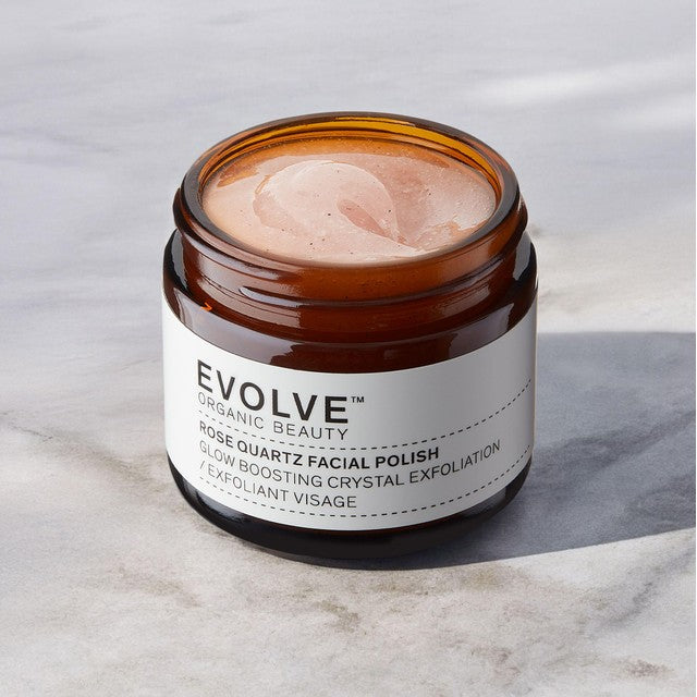 Evolve Beauty Rose Quartz Facial Polish 60ml - British product