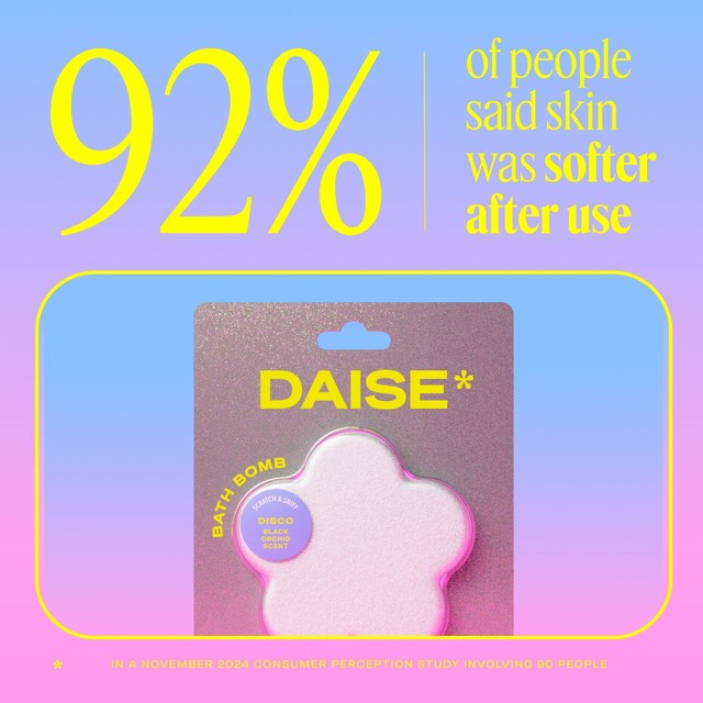 DAISE Disco bath bomb Black Orchid (British brand)