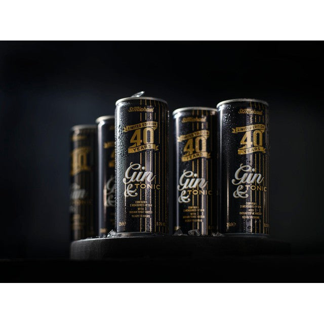 M&S St Michael 40 gin and tonic can 250ml (British brand)
