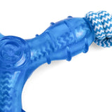Petface Tripod rubber and rope chew toy for puppies, UK version