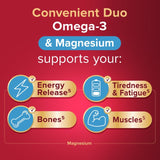 Seven Seas Omega-3 fish oil and magnesium supplement 30 day duo pack (British brand)