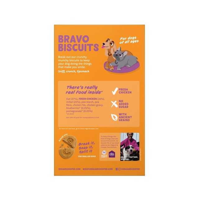Edgard & Cooper chicken dog treats 400g - British product
