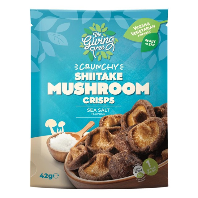 Giving Tree vacuum fried mixed shitake mushroom snack 42g, UK version