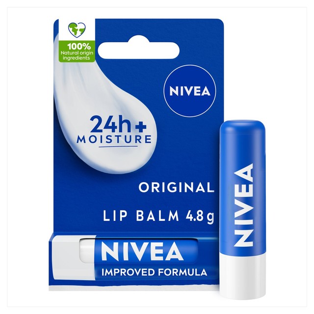 Nivea Original Care lip balm with shea butter - (British brand)