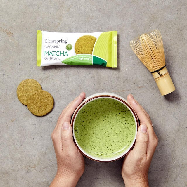 Clearspring organic oat biscuits matcha 40g - British product