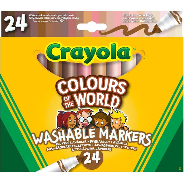 Crayola Colours of the World washable markers - British product