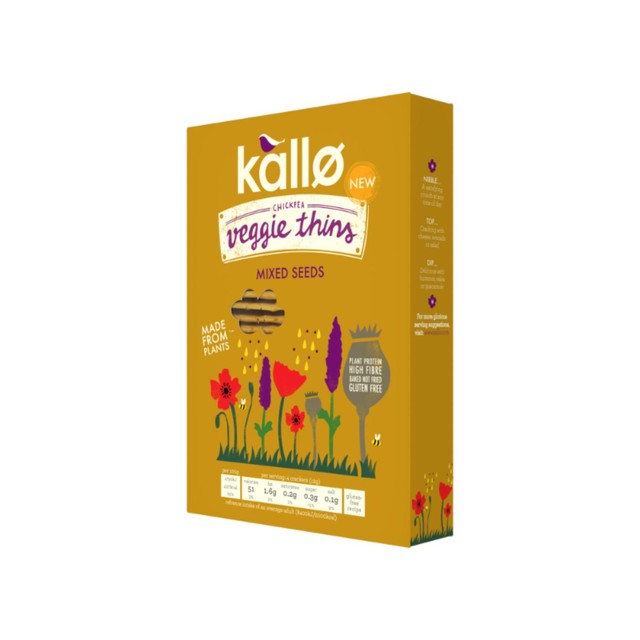 Kallo mixed seeds crackers 100g, UK version