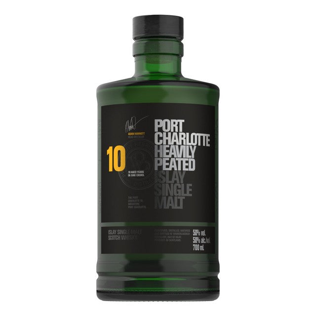 Bruichladdich Port Charlotte 10 Year Old Islay single malt Scotch whisky 70cl, imported from the UK