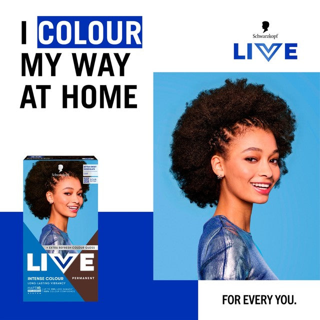 Schwarzkopf Bitter Sweet Chocolate hair dye kit (British brand)