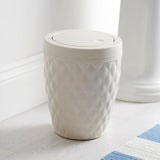 Addis textured diamond bathroom bin with swing lid 5L - British product