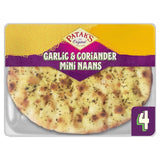 Patak's Garlic & Coriander Mini Naan Breads, imported from the UK