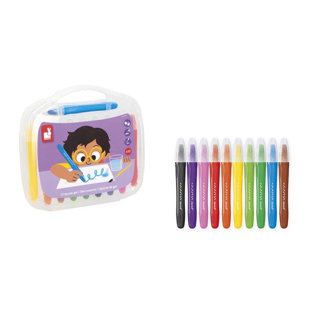 Janod gel crayons set 10-pack, imported from the UK