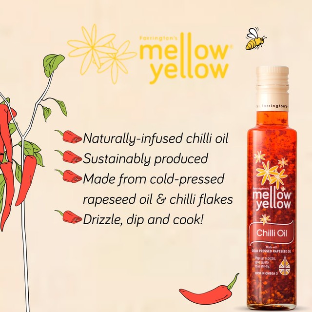 Farringtons Mellow Yellow chilli infused oil 250ml - British product