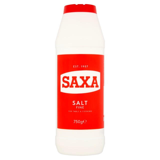 Saxa fine table salt 750g (British brand)