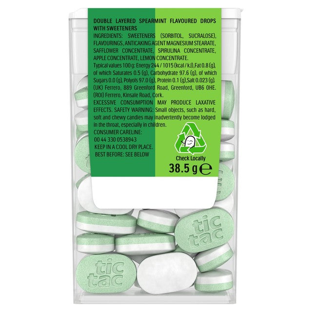 Tic Tac Two Spearmint sugar free mints 38.5g - British product