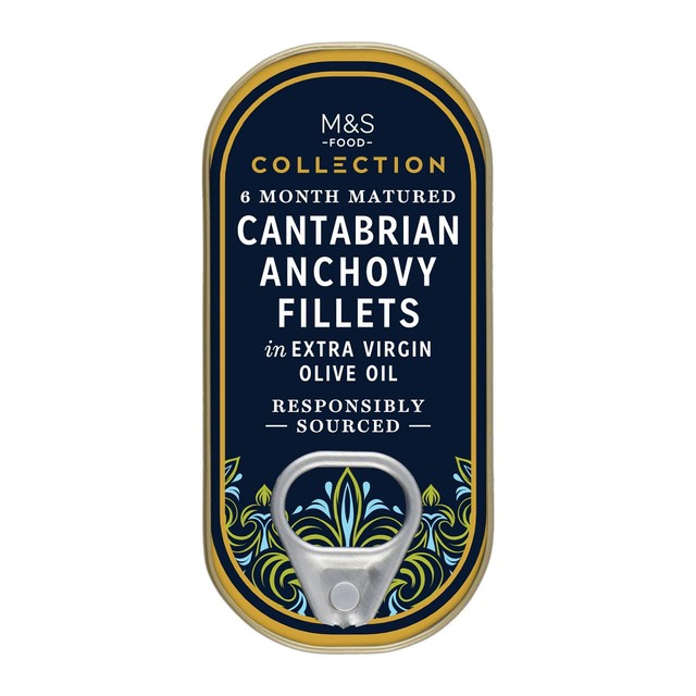M&S Cantabrian anchovy fillets 30g, imported from the UK