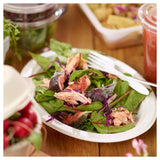 Duni Bio white microwaveable buffet platters 3 per pack (British brand)