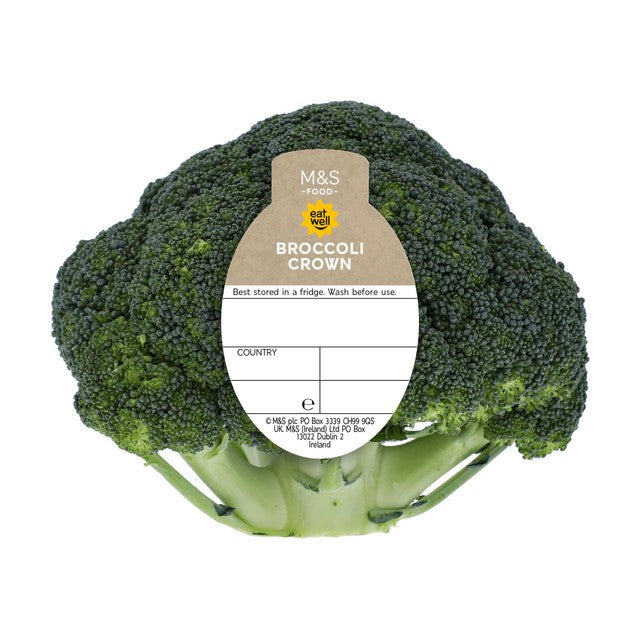 M&S broccoli crown 325g, imported from the UK