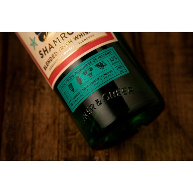 Kirker & Greer Shamrock Irish Whiskey 70cl, UK version
